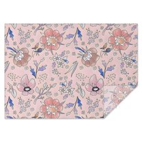 Pioneer Flower Floral Print Pattern Rectangle Tablecloth 60"x84",Waterproof Polyester Rectangle Table Cloth, Wipeable Spillproof Polyester Tablecloth for Dining, Camping, Indoor and Outdoor