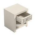 thumbnail image 3 of STYLIVIA 1-Drawer Nightstand with Open Shelf Parchment 17.8" W x 16.1" D x 20.3" H, 3 of 8