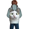 thumbnail image 6 of Kll Unisex Kids Boys Girls Hooded Pocket Pullover Hoodies-Funny Cat, 6 of 9