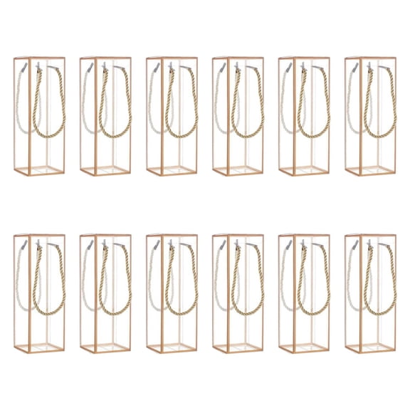 S SERENABLE 12x Transparent Gift Boxes Simple Flower Boxes for Anniversary Party Wedding