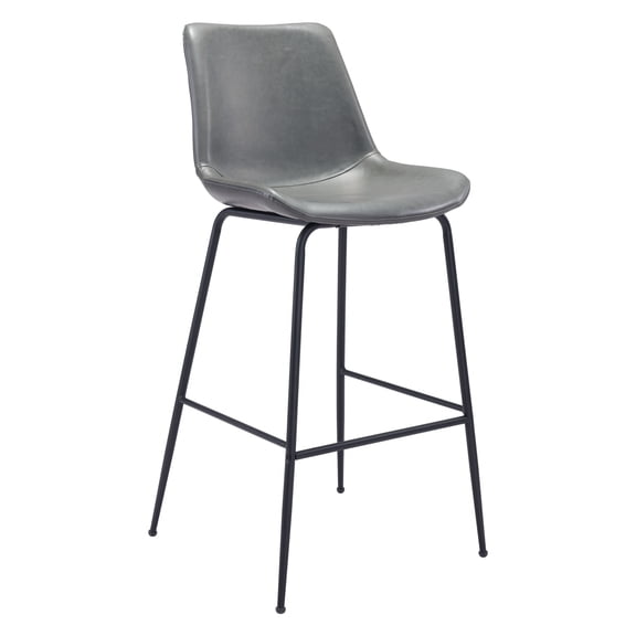 Gray and Black Bar Chair