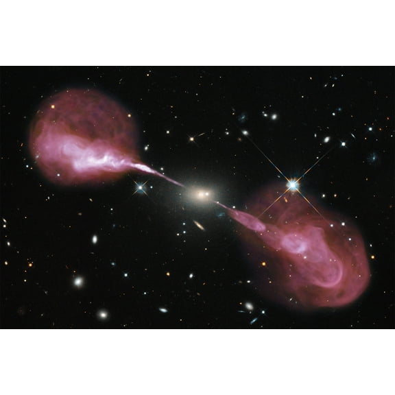 24x36 gallery poster, Hercules A supergiant elliptical radio galaxy