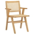 thumbnail image 5 of SAFAVIEH Couture Hattie Coastal Cane Solid Dining Armchair, Natural (Set of 2), 5 of 12