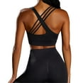 thumbnail image 2 of Women's Sports Bra High Impact Cross Back Padded Activewear Fitness Running Yoga Workout Tops, 2 of 7