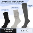 thumbnail image 7 of 4 Pairs Slouch Socks for Women with Cushioned, Warm Extra Long Scrunch Cotton Knit Knee High Socks, Bulk Boot Socks, 7 of 7