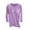 Purple, variant on gbyLJF Womens Crewneck T-shirts with Pads Solid Color 3/4 Sleeve Shirts Round Neck Pullover Tops Pajamas for Women