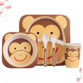 thumbnail image 1 of Toddlers Dining Set Kids Flatware Comfortable Touch 5Pcs For Picnic Travel, 1 of 3