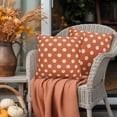 thumbnail image 4 of Outdoor Waterproof Pillow Covers Lovely Polka Dots on Orange Throw Cushion Case，Wave Point Vintage Linen Pillowcase for Bed,Sofa,Couch, Patio Furniture, 16x16 in, 2Pack Decorative Pillows, 4 of 9