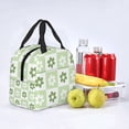 thumbnail image 2 of ZICANCN Insulated Lunch Bag for Women Men, Green Floral Patchwork Plaid Reusable Cute Lunch Bags for Picnic School Work Office, 2 of 8