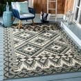 thumbnail image 4 of SAFAVIEH Veranda Johann Geometric Indoor/Outdoor Area Rug, Beige/Grey, 3' x 3' Square, 4 of 5