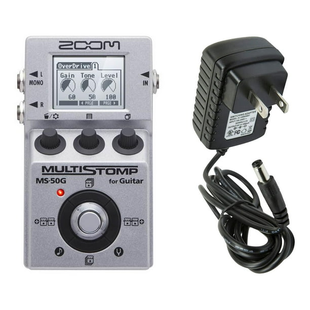 Zoom MS-50G MultiStomp Guitar Pedal w/ 9V Power Supply Bundle