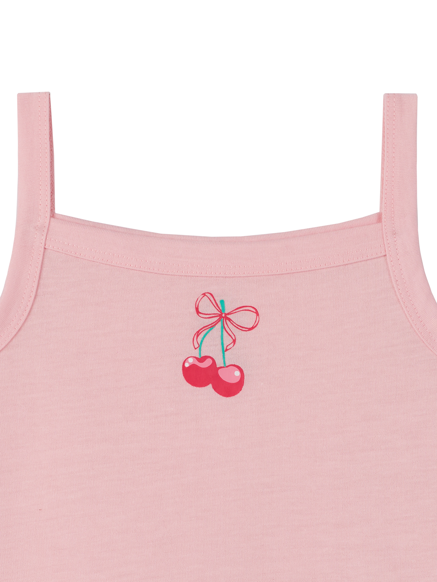 Wonder Nation Girls Tank, Short Sleeve Top, Sleep Shorts and Sleep Pant Pajama Set, 4-Piece, Sizes 4-18