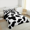 thumbnail image 3 of Homewish Fashion Cow Print Queen Comforter Set, White Black Polkadots Bedding Sets, Teens Kids Boys Girls Reversible Bedding Comforter Set, Breathable Home Decor, 3pcs, 3 of 8