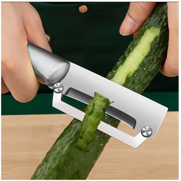 Stainless Steel Multi-Functional Peeler, Kitchen Fruit & Vegetable Peeler for Sugarcane, Melon, Pumpkin & More