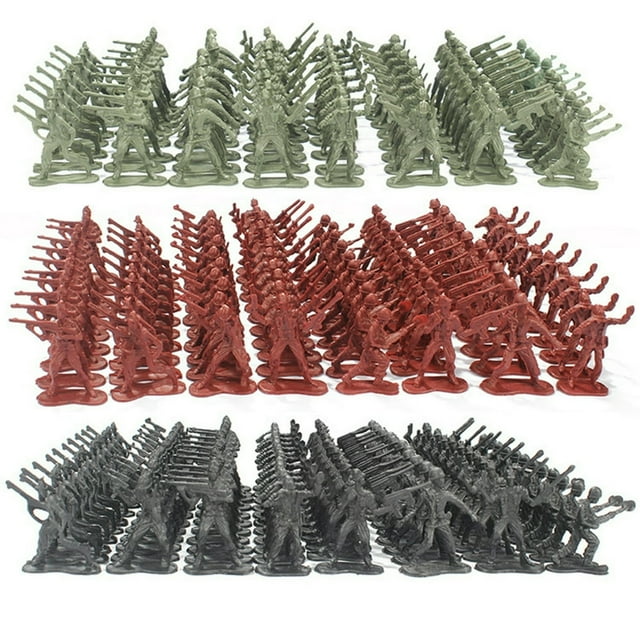 Bamboohart 100Pcs Soldier Model Army Men Toy Soldiers Playset Imaginative Play Educational Projects Kids