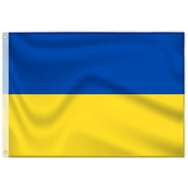 Ukraine National Flag 3X5 Feet polyester with brass grommets double stitched