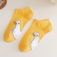 thumbnail image 6 of Axiiglly Cotton Socks for Women Little Yellow Duck Print 100% Cotton Mid-Calf Socks Soft Wick Away Sweat Socks, Gifts for Women, 6 of 8