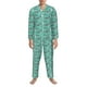 thumbnail image 3 of Balery Great White Shark Pijama para Hombre de Dos Piezas con Manga Larga, Conjunto de Dormir y Descanso Suave con Bolsillos-Large, 3 of 5