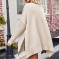thumbnail image 7 of Lovskoo Sweaters for Women Trendy Casual Long Sleeve V-Neck Solid Ladies Warmth Tops Blouse Beige, 7 of 7