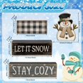 thumbnail image 4 of Set navideño de muñeco de nieve de madera Yuntau para decoración de mesa, 15 cm, 4 of 7