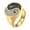 Gold, variant on Men's Stainless Steel Cubic Zirconia Yin Yang Ring Tai Chi Signet Statement Jewelry Accessories Gold Size 12
