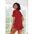 thumbnail image 4 of Ekouaer Pajamas Set for Women Short Sleeve Sleepwear Button Down Pjs Lounge Sets Soft Nightwear, 4 of 6