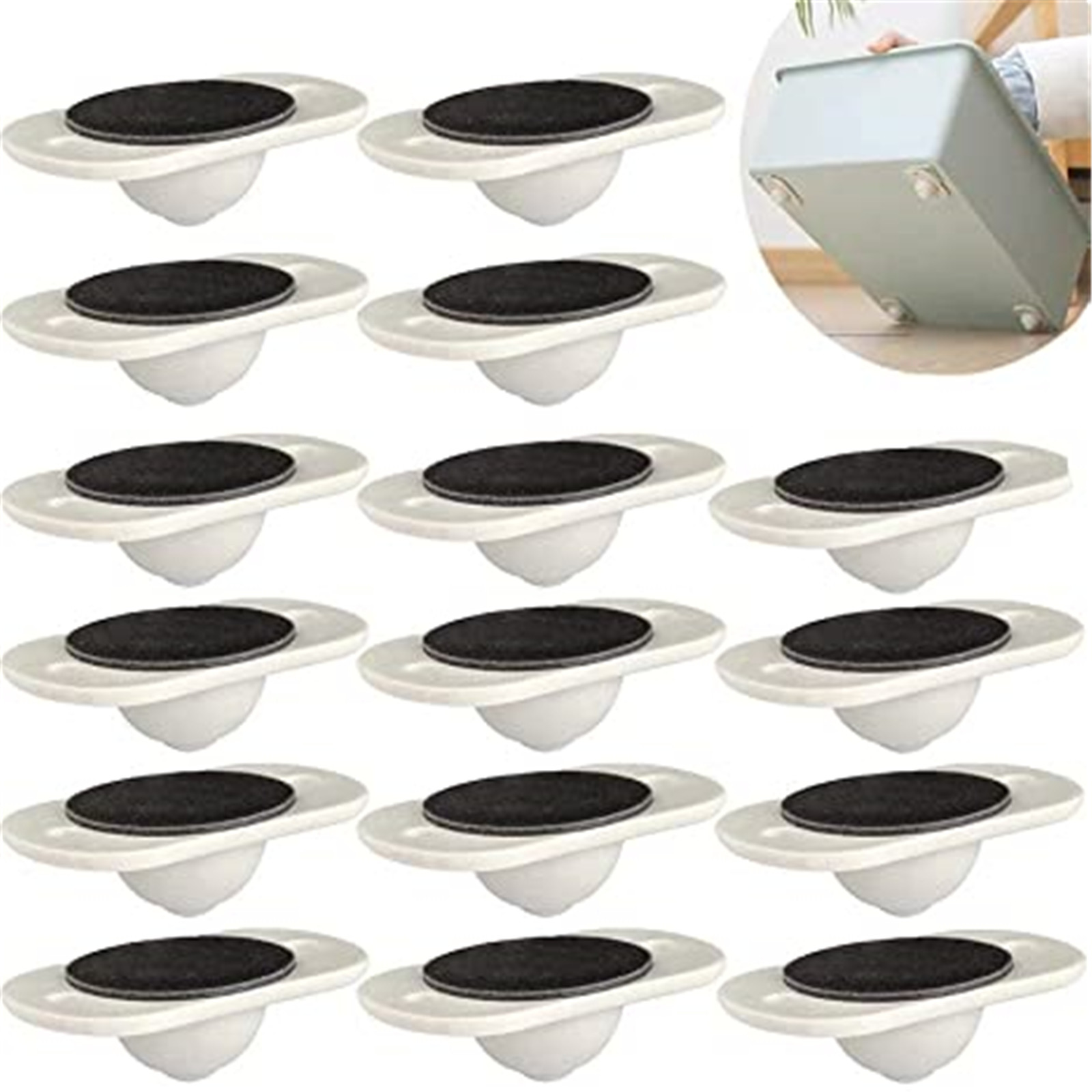 M/B Self Adhesive Mini Swivel Casters Wheels,Stainless Steel Universal