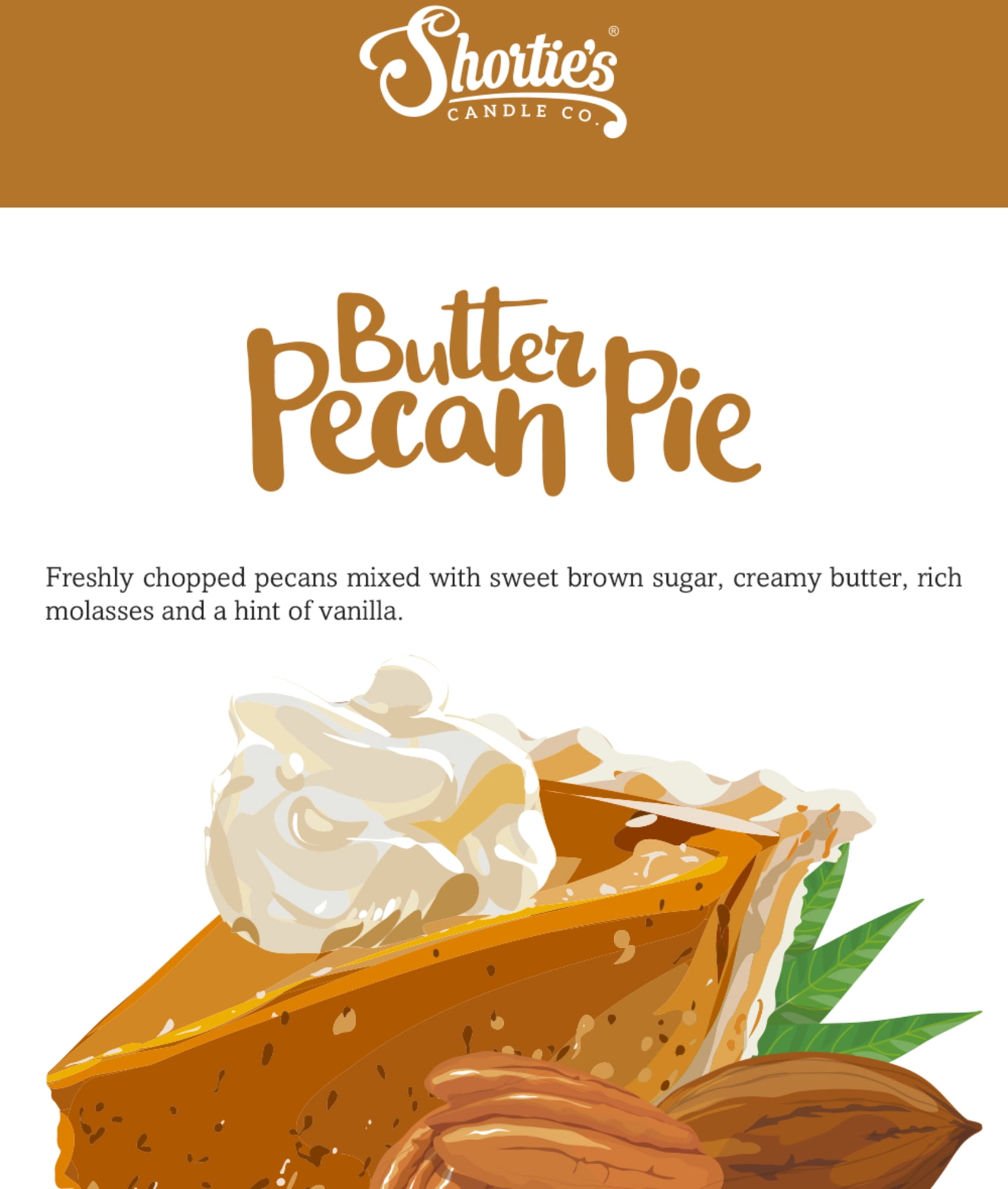 Butter Pecan Pie Soy Wax Melts All Natural + Phthalate Free + Natural