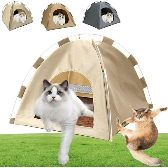 Breezyden Pop-Up Pet Tent – Portable Hideaway for Cats & Small Dogs, Meowvo Breezyden Pet Tent, Anti Slip Portable Pets Tents House, with Mesh Windows for Indoor Outdoor