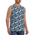 thumbnail image 2 of Balery A Japanese Great Wave Camisetas sin mangas para hombre, absorbe la humedad y protege contra el mal olor.-Small, 2 of 7
