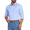 thumbnail image 4 of CAMISAS DE NEGOCIO DE MANGA LARGA PARA HOMBRES CON PATRÓN A CUADROS INSPIRADOR TAMAÑO L AZUL, 4 of 5