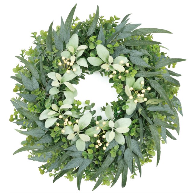 Guirnaldas Artgar de eucalipto artificial, 66 cm, para puerta de entrada