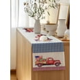 thumbnail image 5 of Table Runner 60 Inches Long for Kitchen Dining, 4th of July Dresser Scarf Farmhouse, Dining Table Decorations for Wedding/Parties, Red Truck Watermelon Patriotic Star USA Flag 13 x 60 In, 5 of 8