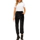thumbnail image 2 of Camiseta de terciopelo de mujer Inspire Chic para fiesta, cuello redondo, manga corta, casual, tamaño S, blanca, 2 of 8