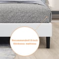 thumbnail image 5 of NNV Full Size Bed Frame Linen Upholstered Platform with Adjustable Headboard,White, 5 of 6