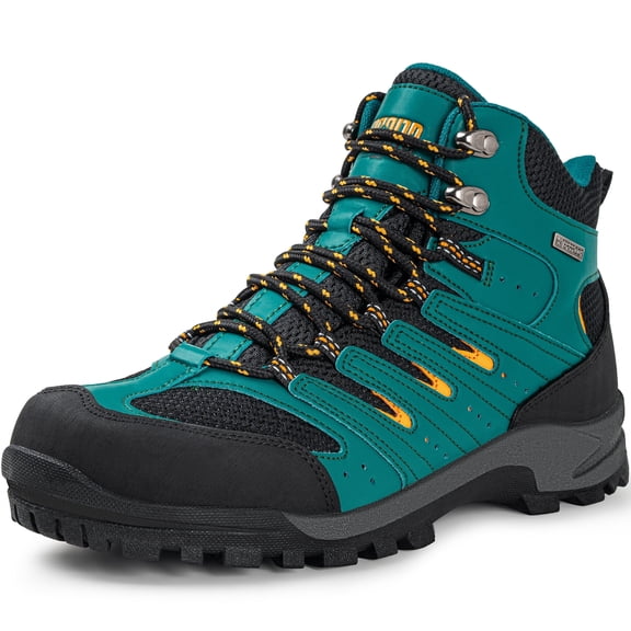 R CORD Womens Hiking Boots Waterproof Slip-Resistant Cushioned Support Durable for Hiking, Travel, Rainy Days, Camping, and Outdoor Adventures Blue Size 6
