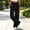 Black, variant on Tranfacy Women Solid Sport Full Length Pants Drawstring Elastic Waist Casual Trousers with Side Pockets for Daily Wear