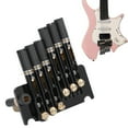 thumbnail image 4 of Strings Electric Guitar,Black 6 Strings Headless Guitar Brass Saddle Exceptional Value, 4 of 9