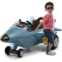 loveshuya 6V Powered Ride-On Toy Airplane with Parental Remote Control