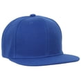 thumbnail image 2 of Classic Snapback Baseball Cap Plain Blank Snap Back Hat Flat Bill Hat Camo Mint (7fc050_Royal Blue), 2 of 4