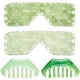 thumbnail image 1 of Set de mascarilla facial Hercicy Jade para ojos con peineta, 4 unidades, 1 of 6