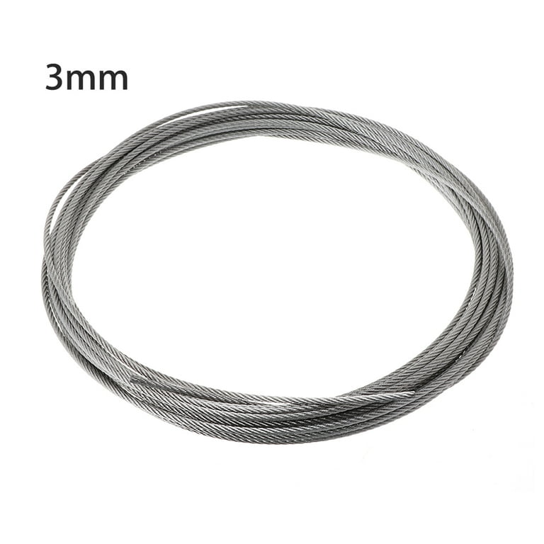 10m 304 Stainless Steel Wire Rope 0.5/0.6/0.8/1/1.2/1.5/2/2.5/3mm for Deck Railing  Handrail Safety System Wear-resistant 