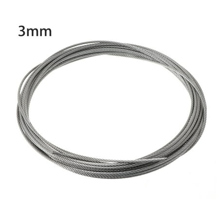 

RABBITH 10 Meters Soft Steel Wire Rope for Outdoor Garden Craft Deck Railing Handrail Safety System Strong Load-Bearing