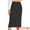 Dark Gray, variant on DARING DIVA Women's Ribbed Knit Stretchy Slit Midi Skirt XL Dark Gray