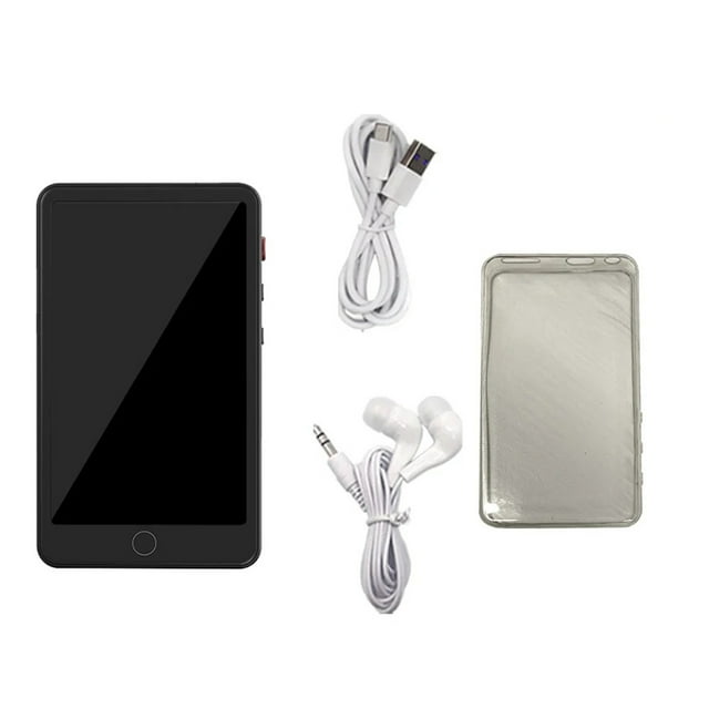 Lecteur MP4 MP3 Multifonctionnel WiFi Bluetooth 5.0 Appareil Audio Portable Opération Tactile, 1 * Lecteur MP4 MP3 1 * Écouteurs 1 * Câble de Charge 1 * Étui de Protection, Noir