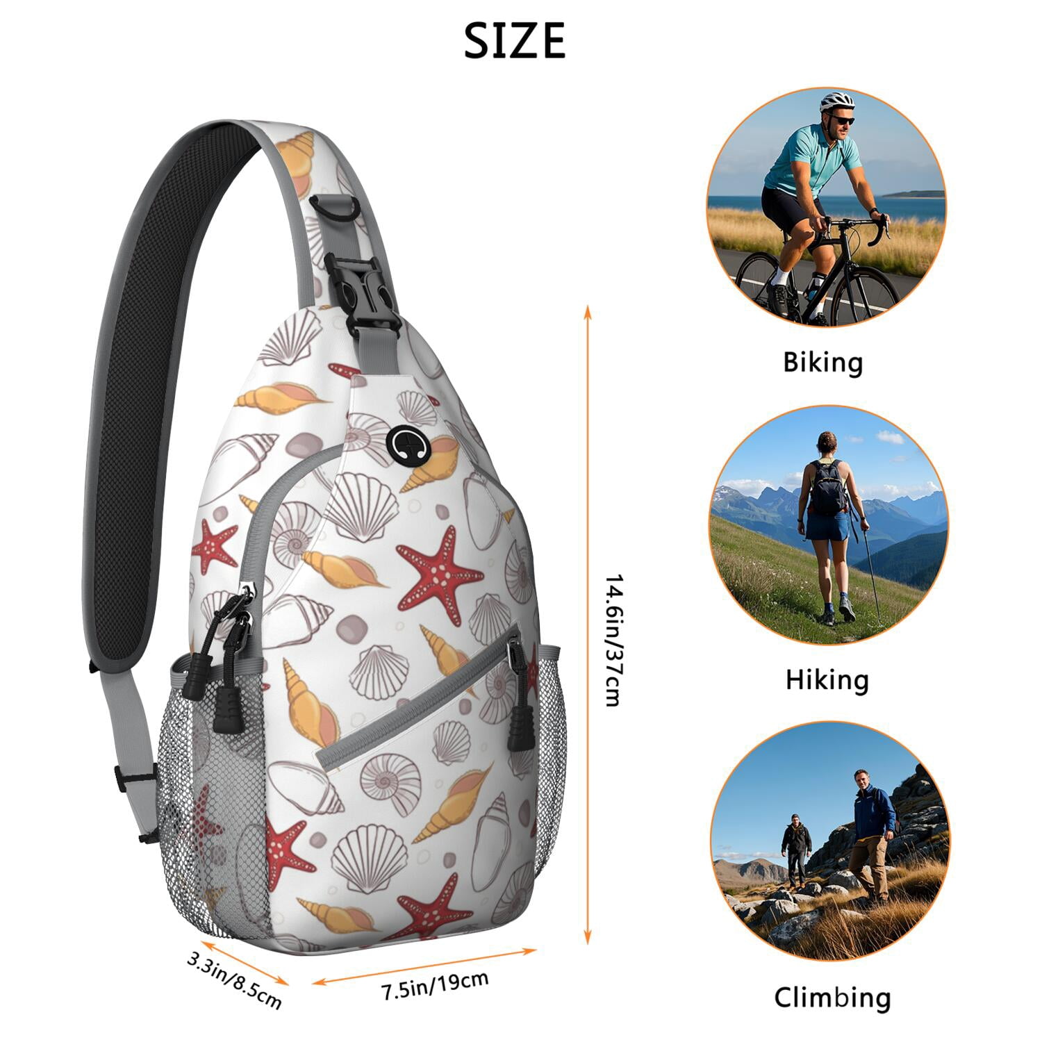 Anchor Crossbody Bag for Men & Women - Vintage Ocean Inspired Anti-Theft Shoulder Backpack - Spacious & Organized Travel-Ready Bag for Biking, Climbing