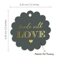 thumbnail image 6 of Inkdotpot Real Gold Foil Made With Love Text Tags Favor Hang Paper Tags 50 Pieces, 6 of 6