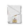 thumbnail image 2 of Cartoon Soft Flannel Fleece Throw Blanket, Cats Cafe Hand Drawn in Food Illustration Pizza Ice Cream Cupcakeness Theme, Cozy Plush for Indoor and Outdoor Use, 60" x 80", Multicolor, by Ambesonne, 2 of 5