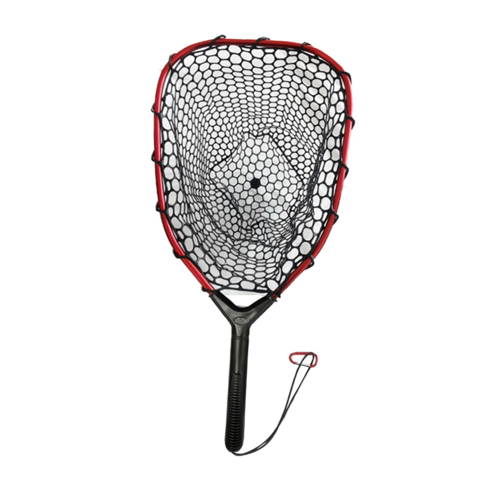 QccHieUs Fishing Landing Net Catching Mesh Net Nonslip Grip Sturdy Fishing Tool Catch and A