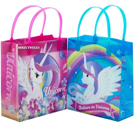 Unicorn 12 Party Favors Reusable Medium Goodie Gift Bags (Best Goodie Bag Gifts)